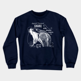 Spirit animal - Snake white Crewneck Sweatshirt